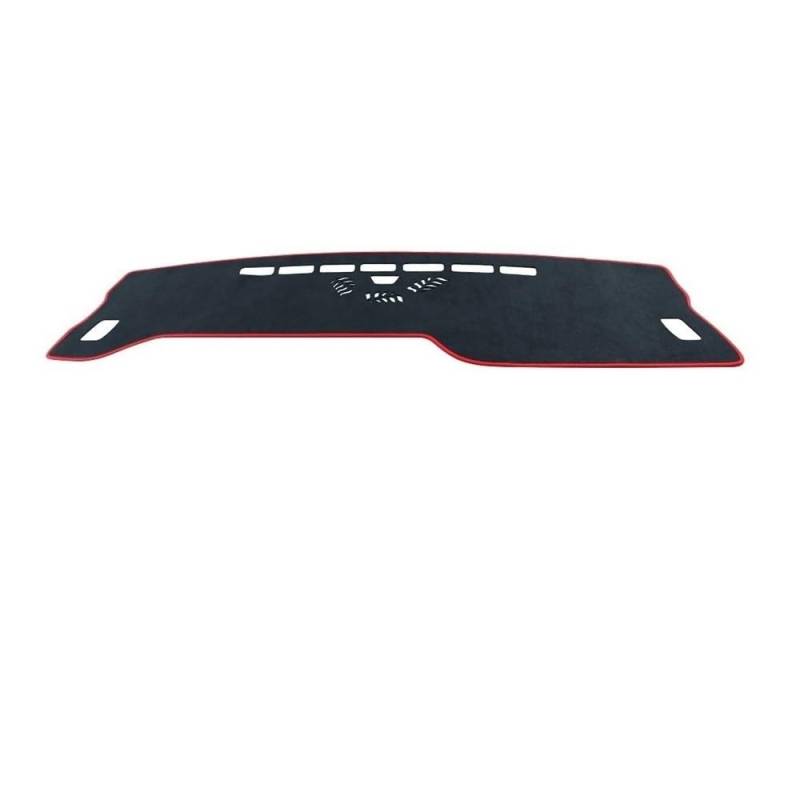 Armaturenbrett-Pad Für Chery Für Omoda C5 2022 2023 2024 Auto-Armaturenbrett-Abdeckung Armaturenbrett-Matte Sonnenschutz Rutschfeste Unterlage(LHD Black Red) von QGBUSQ