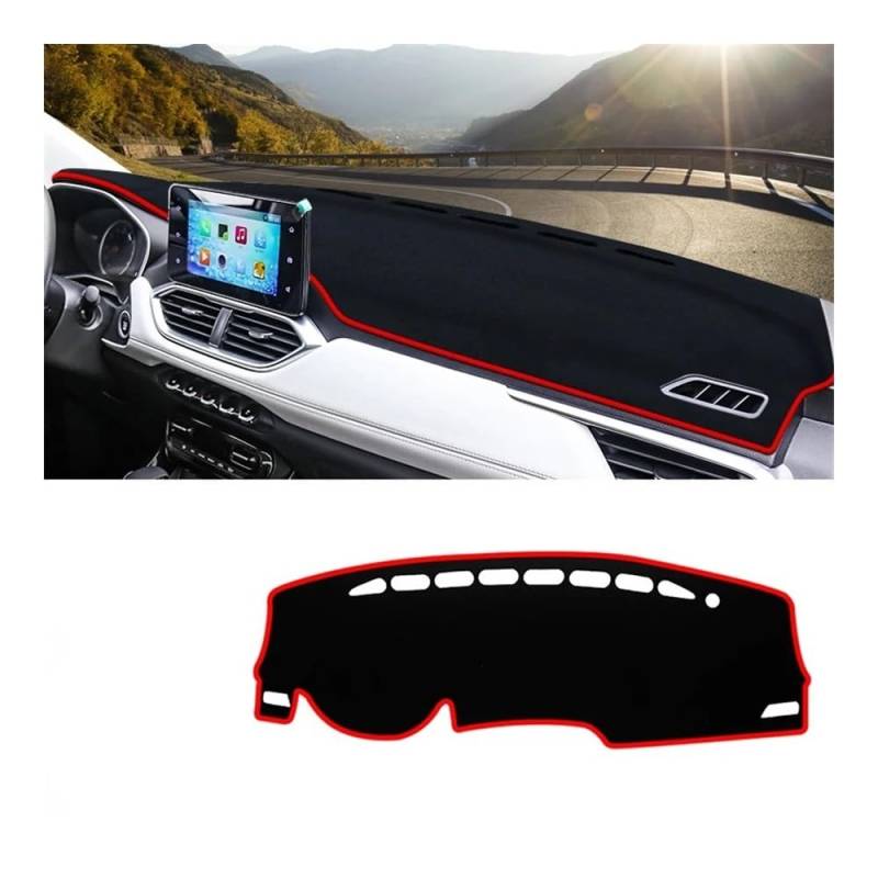 Armaturenbrett-Pad Für Chevr&olet Für Captiva 2019 2020 2021 2022 2023 Auto Dashboard Abdeckung Dash Matte Sonnenschutz Nicht-slip Pad(A Red Side) von QGBUSQ