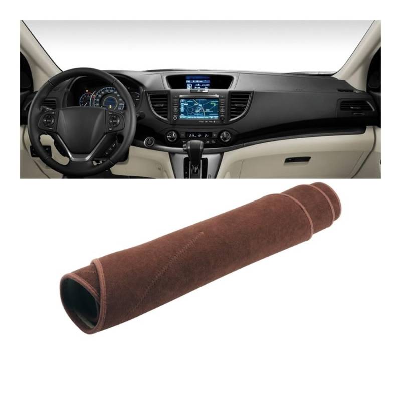 Armaturenbrett-Pad Für Hon┐da Für CR-V Für CRV 4 MK4 2012 2013 2014 2015 2016 Auto Dashboard Abdeckung Dash Matte Sonnenschutz Nicht-slip Pad(Braun) von QGBUSQ