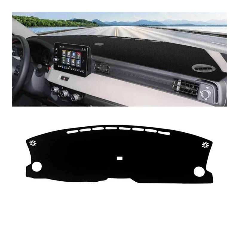 Armaturenbrett-Pad Für Hon┐da Für HRV Für Vezel 2021 2022 Auto Dashboard Abdeckung Dash Matte Sonnenschutz Instrument Panel Nicht-slip Pad(A Black Side LHD) von QGBUSQ