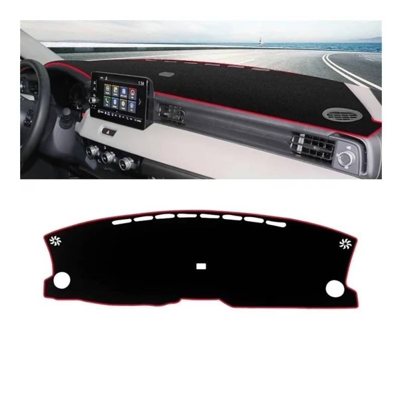 Armaturenbrett-Pad Für Hon┐da Für HRV Für Vezel 2021 2022 Auto Dashboard Abdeckung Dash Matte Sonnenschutz Instrument Panel Nicht-slip Pad(A Red Side LHD) von QGBUSQ