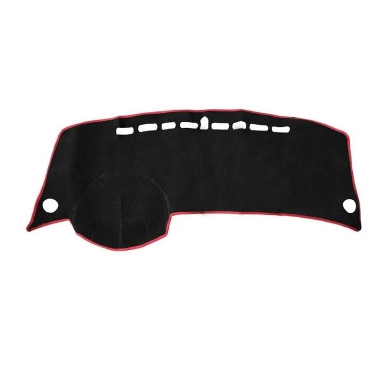 Armaturenbrett-Pad Für Hon┐da Für Stadt 2008 2009 2010 2011 2012 2013 2014 Auto Dashboard Abdeckung Dash Matte Instrument Sonnenschirm Teppich Anti-Glare(RHD,Black(Red Edge)) von QGBUSQ