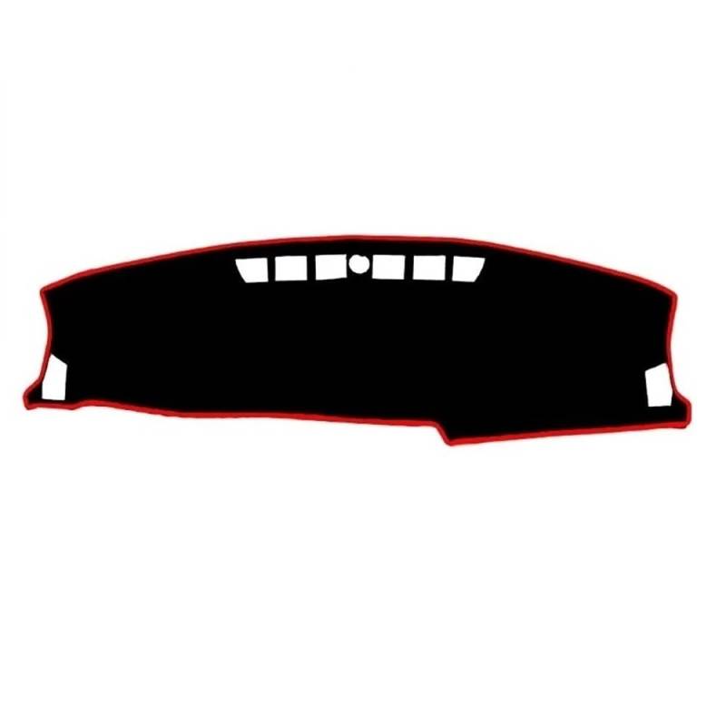 Armaturenbrett-Pad Für Kia Für Seltos SP2 2019 2020 2021 2022 2023 2024 Dashboard Abdeckung Dash Matte Instrument Sonnenschirm(Left Hand Drive,Red Edge) von QGBUSQ