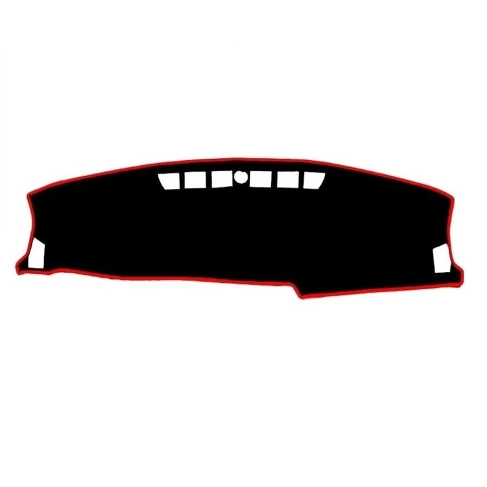 Armaturenbrett-Pad Für Kia Für Seltos SP2 2019 2020 2021 2022 2023 2024 Dashboard Abdeckung Dash Matte Instrument Sonnenschirm(Right Hand Drive,Red Edge) von QGBUSQ