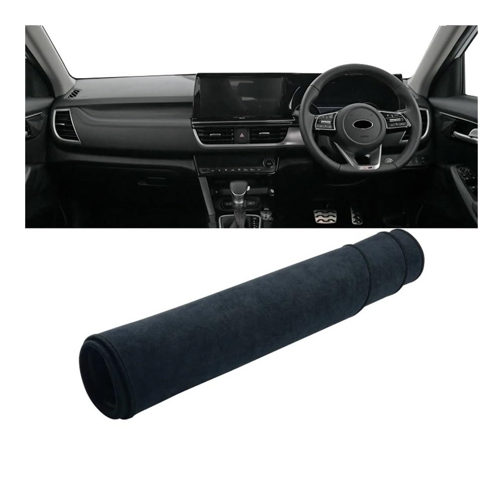 Armaturenbrett-Pad Für Kia Für Seltos SP2 KX3 2020 2021 2022 2023 2024 Auto Dashboard Abdeckung Dash Matte Sonnenschutz Vermeiden Licht Nicht-slip Pad(RHD Black) von QGBUSQ