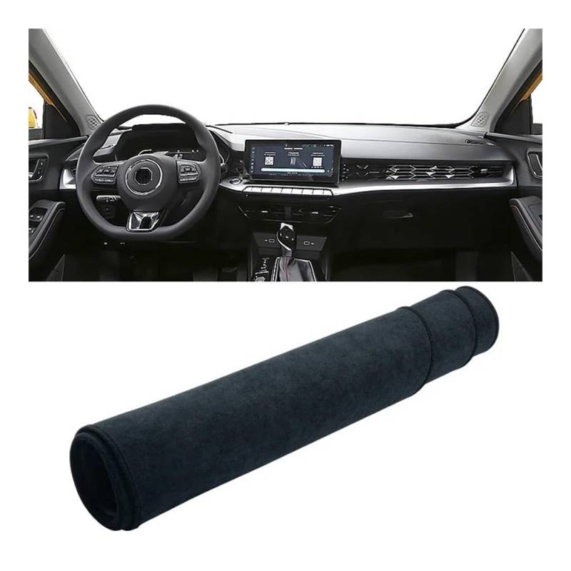 Armaturenbrett-Pad Für MG 5 2020 2021 2022 2023 Auto Dashboard Abdeckung Dash Matte Sonnenschutz Vermeiden Licht Nicht-slip Pad(B Black LHD) von QGBUSQ