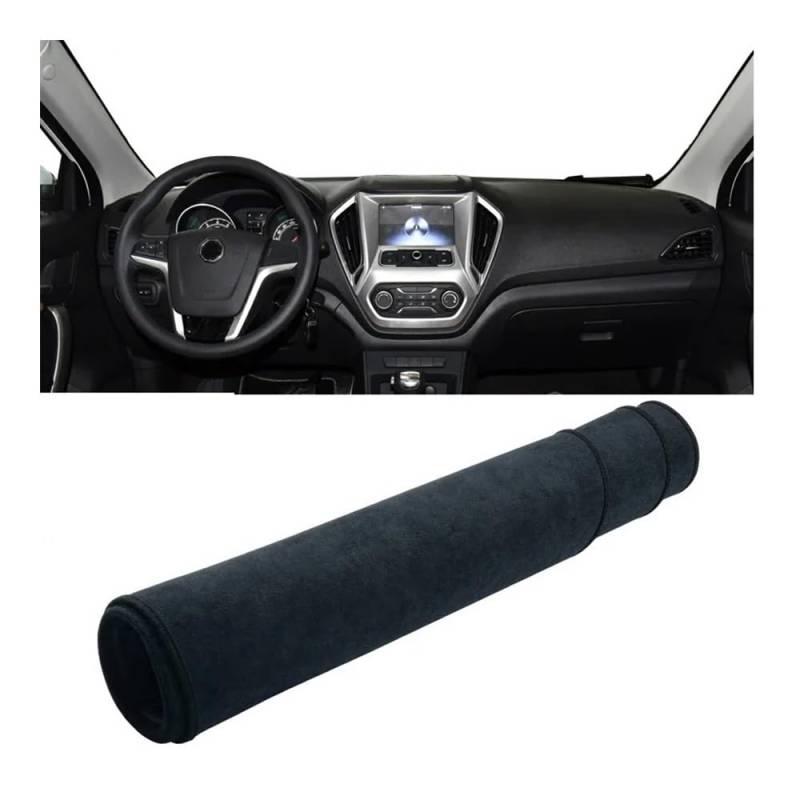 Armaturenbrett-Pad Für MG Für GT 2014 2015 2016 Auto-Armaturenbrett-Abdeckung, Armaturenbrett-Matte, Sonnenschutz, Lichtschutz, Rutschfeste Unterlage(B Black) von QGBUSQ
