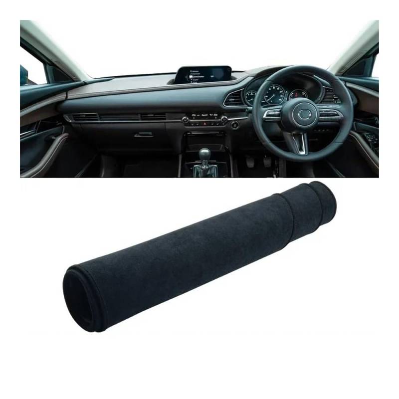 Armaturenbrett-Pad Für Maz&da Für CX-30 DM 2019 2020 2021 2022 2023 Auto-Armaturenbrett-Abdeckung Armaturenbrett-Matte Sonnenschutz Rutschfeste Unterlage(B RHD NO HUD Black) von QGBUSQ