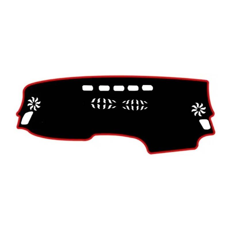 Armaturenbrett-Pad Für Q5 Q5L 2017 2018 2019 2020 2021 Auto Dashboard Abdeckung Matte Pad Dashmat Instrument Sonnenschutzdach Teppich Teppich(LHD,Black(Red Edge)) von QGBUSQ