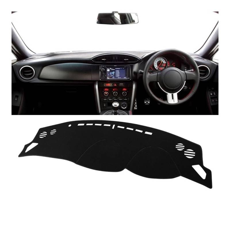 Armaturenbrett-Pad Für Toy&ota 86 2012 2013 2014 2015 2016 2017 2018 2019 2020 Auto Dashboard Abdeckung Dash Matte Sonnenschutz Pad(A Black Side RHD) von QGBUSQ