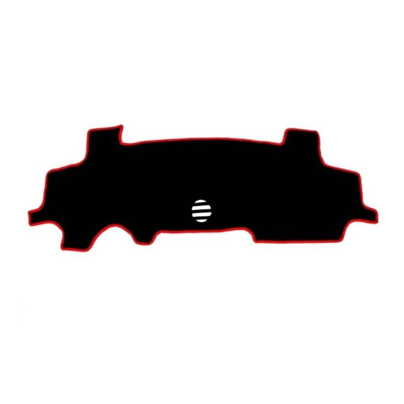 Armaturenbrett-Pad Für Toy&ota Für Aygo 2005-2010 2011 2012 2013 2014 Auto Dashboard Abdeckung Mat Dashmat Sonnenschutzdach Teppich(RHD,Black(Red Edge)) von QGBUSQ
