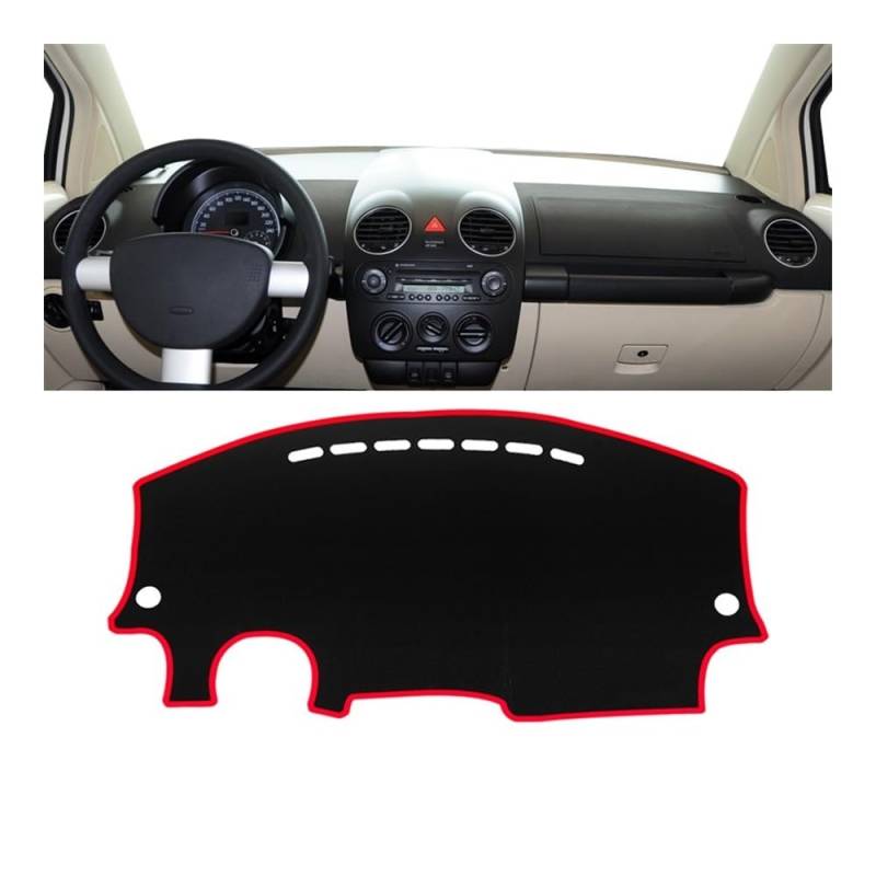 Armaturenbrett-Pad Für V&W Für 2003 2004 2005 2006 2007 2008 2009 2010 2011 Auto-Armaturenbrett-Abdeckung, Armaturenbrett-Matte, Sonnenschutzpolster(A Red Side) von QGBUSQ