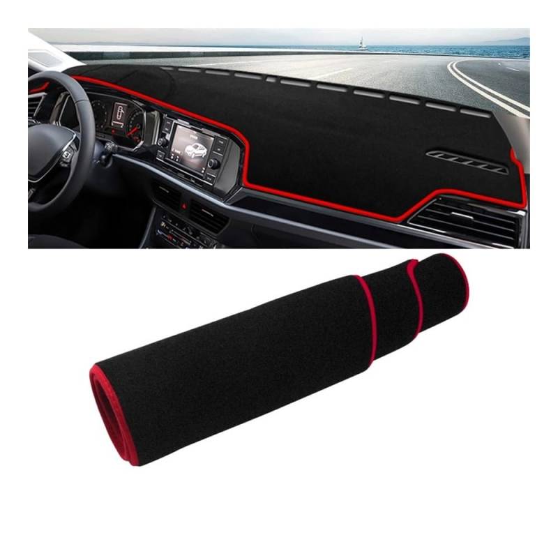 Armaturenbrett-Pad Für V&W Für Jetta MK7 A7 2018 2019 2020 2021 2022 Auto-Armaturenbrett-Abdeckung Armaturenbrettmatte Sonnenschutz Rutschfeste Unterlage(A Red Side) von QGBUSQ