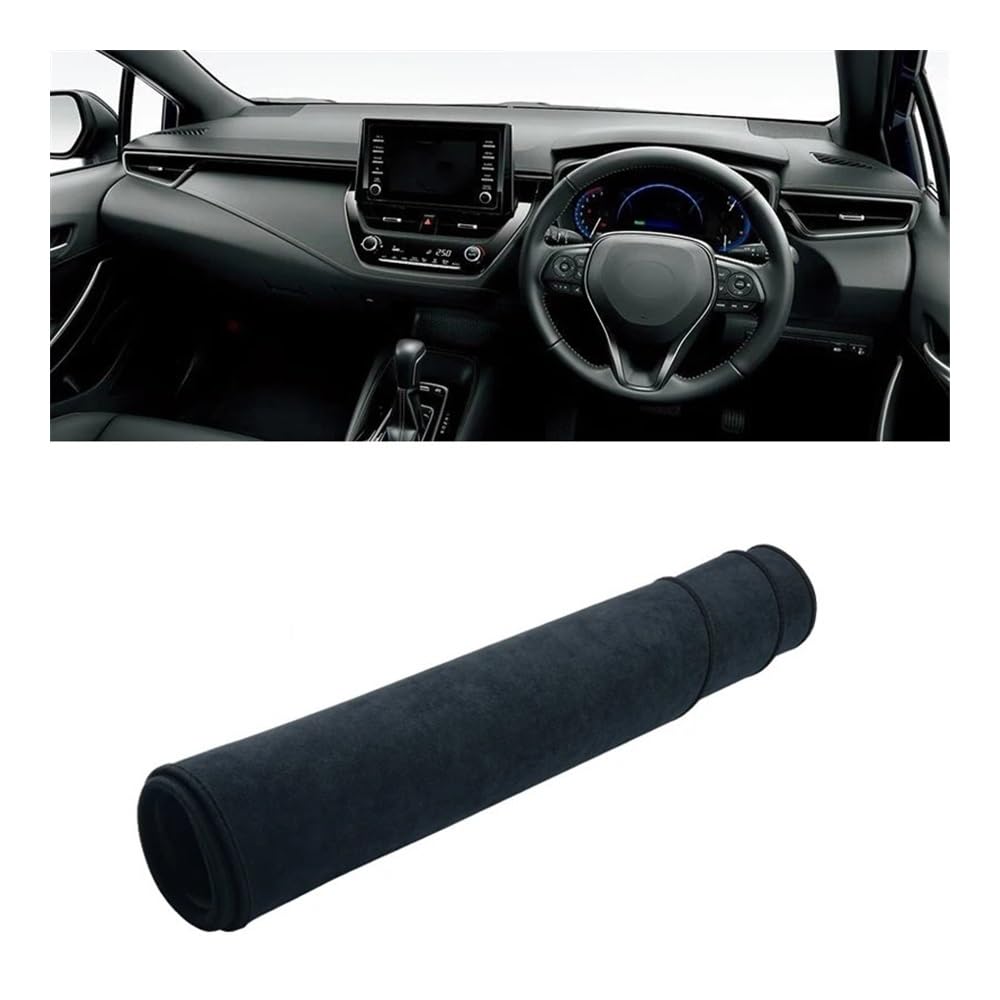 Armaturenbrett-Pad Hybrid Auto Dashboard Abdeckung Dash Matte Sonnenschutz Pad Für Toy&ota Für Coro┐lla E210 2019 2020 2021 2022 2023 2024(B RHD Black) von QGBUSQ