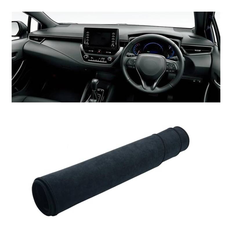 Armaturenbrett-Pad Hybrid Auto Dashboard Abdeckung Dash Matte Sonnenschutz Pad Für Toy&ota Für Coro┐lla E210 2019 2020 2021 2022 2023 2024(B RHD Black) von QGBUSQ
