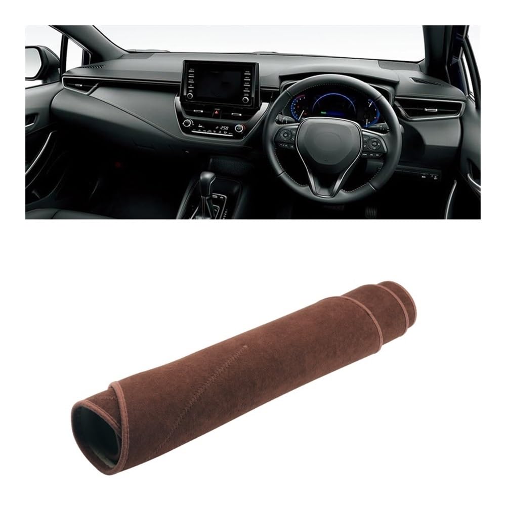 Armaturenbrett-Pad Hybrid Auto Dashboard Abdeckung Dash Matte Sonnenschutz Pad Für Toy&ota Für Coro┐lla E210 2019 2020 2021 2022 2023 2024(B RHD Brown) von QGBUSQ