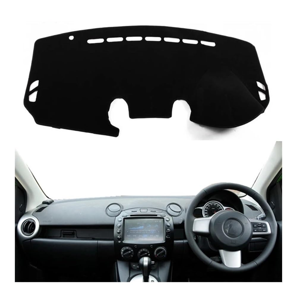 QGBUSQ Armaturenbrett-Pad Armaturenbrett Abdeckung Pad Mat Schutz Auto Dash Sonnenschutzdach Teppich Für Maz&da 2 Demio 2008 2009 2010 2011 2012 2013 2014(Right Hand Drive) von QGBUSQ