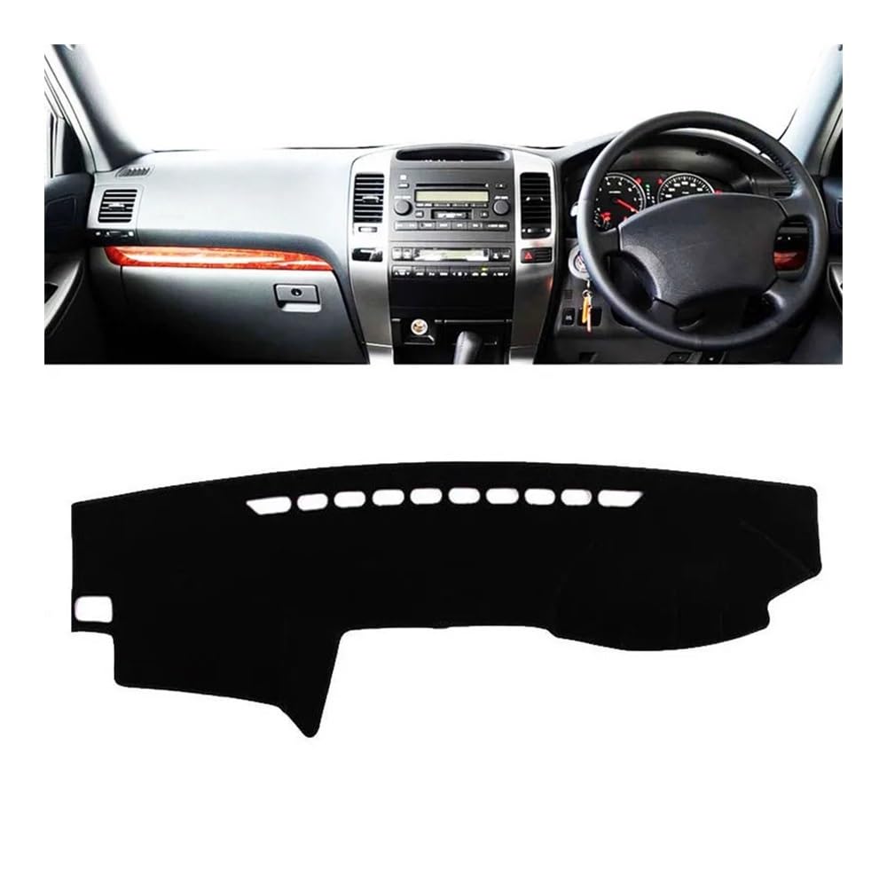QGBUSQ Armaturenbrett-Pad Dashmat Dashboard Abdeckung Matte Pad Sonnenschirm Teppich Auto Für Toy&OTA Für Land Cruiser Prado J120 2003 2004 2005 2006 2007 2008 2009(Right Hand Drive) von QGBUSQ