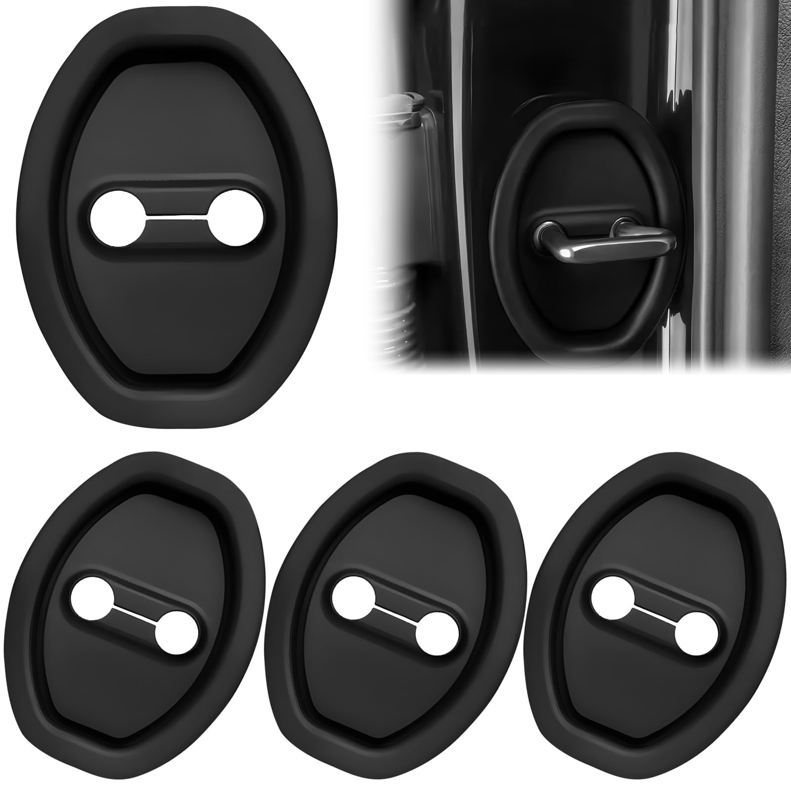 Auto Türschlossabdeckung 4 Stück Auto Silikon Türverriegelung Schutzhülle, Türschlossabdeckung Schutzkappe Autotürschloss-Dekorabdeckung Autotürschloss-Schutz für Auto Dekor Auto Türschlossabdeckung 4 Stück Auto Silikon Türverriegelung Schutzhülle, Türschlossabdeckung Schutzkappe Autotürschloss-Dekorabdeckung Autotürschloss-Schutz für Auto Dekor von QGGTQG