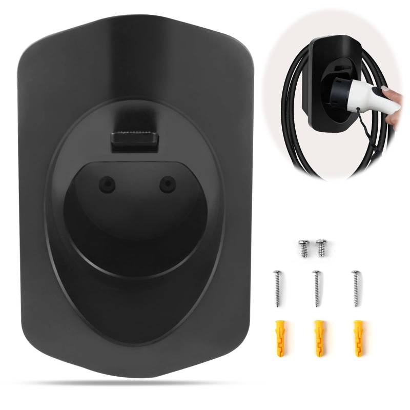 QGGTQG Typ 2 Wandhalterung Ladekabel, Sichere Wallbox Kabelhalterung Typ 2 Ladekabel Halterung HolderHalterung Wallbox Zubehör für EV-Ladegeräte Kompatibel mit EU Typ 2 Ladekabel von QGGTQG