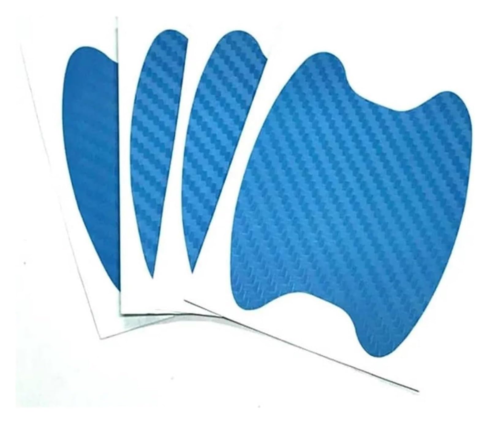 Auto Außentürgriff Kappen Auto Tür Aufkleber Griff Anti Kratzfest Abdeckung Carbon Faser Schützen Autos Film Styling Außen Auto Zubehör(Sky Blue-4pc) von QGMKMVZZBK