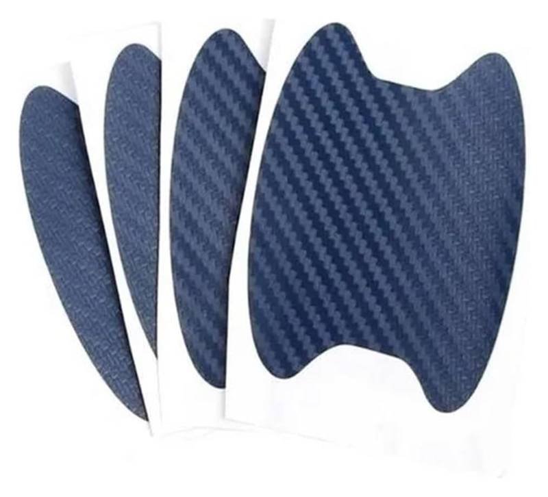 Auto Außentürgriff Kappen Auto Tür Aufkleber Griff Anti Kratzfeste Abdeckung Carbon Faser Schützen Autos Film Styling Außen(Blue-4pc) von QGMKMVZZBK
