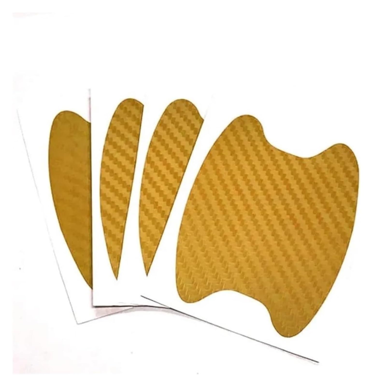 Auto Außentürgriff Kappen Auto Tür Aufkleber Griff Anti Kratzfeste Abdeckung Carbon Faser Schützen Autos Film Styling Außen(Gold-4pc) von QGMKMVZZBK
