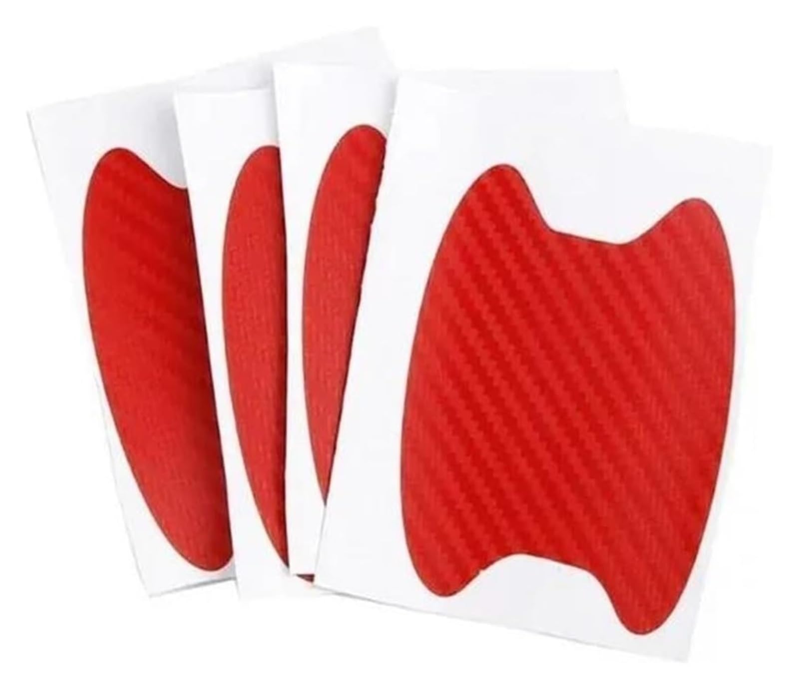 Auto Außentürgriff Kappen Auto Tür Aufkleber Griff Anti Kratzfeste Abdeckung Carbon Faser Schützen Autos Film Styling Außen(Red-4pc) von QGMKMVZZBK