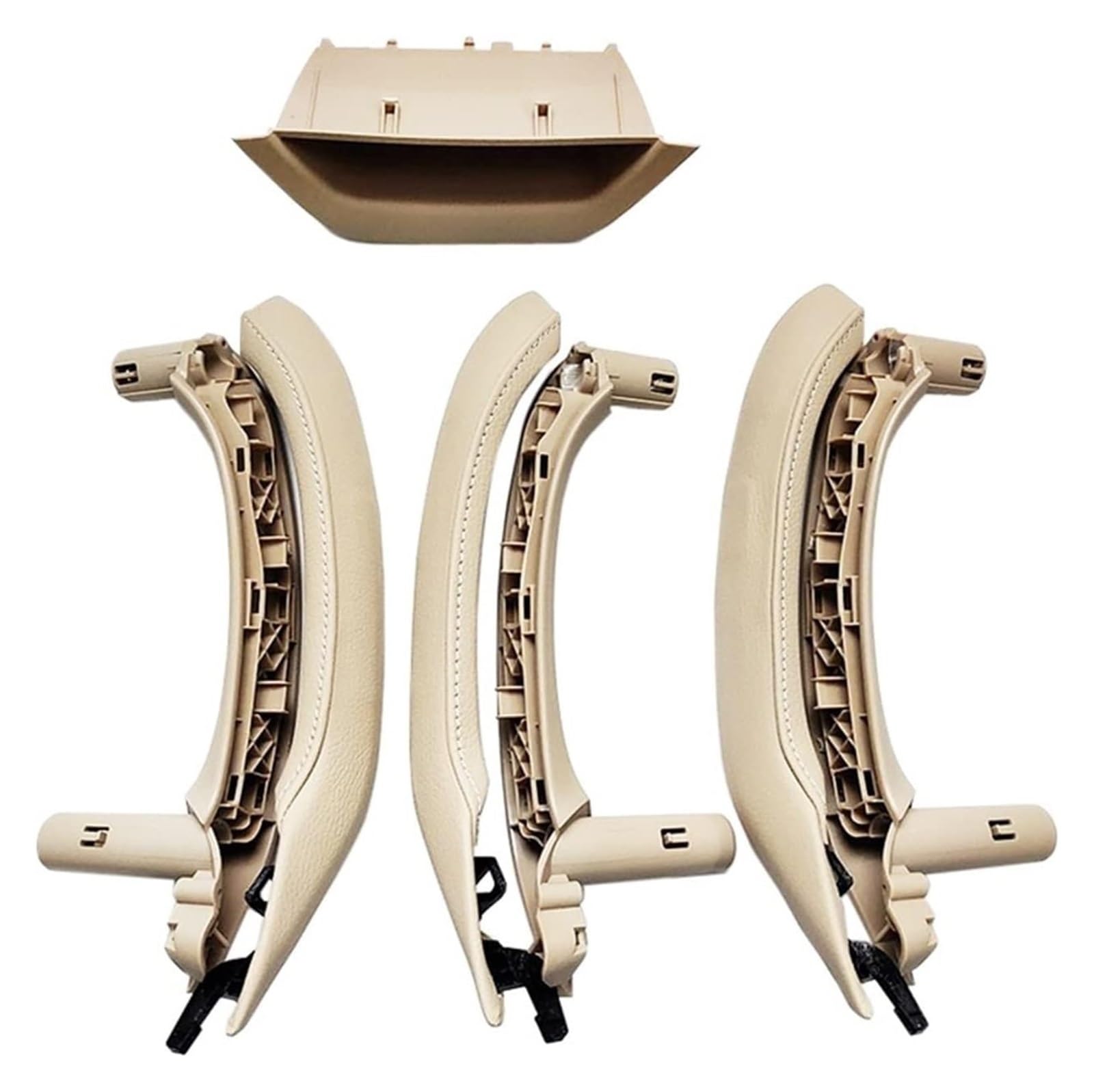 Auto Außentürgriff Kappen Für B&MW X3 X4 F25 F26 2010-2016 LHD RHD Innen Beifahrertür Zuggriff Lederabdeckung Montage Türgriffe(Lhd 7pcs Set Beige) von QGMKMVZZBK