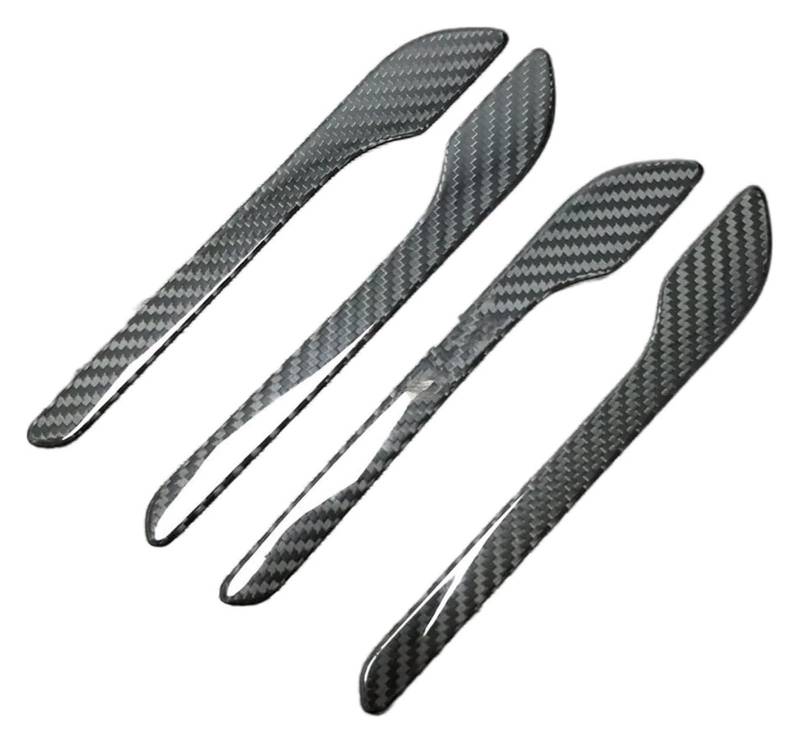 Auto Außentürgriff Kappen Für Modell 3 2017-2019 Auto Styling Seite Türgriff Abdeckung Trim Molding Zubehör(Glossy Carbon) von QGMKMVZZBK