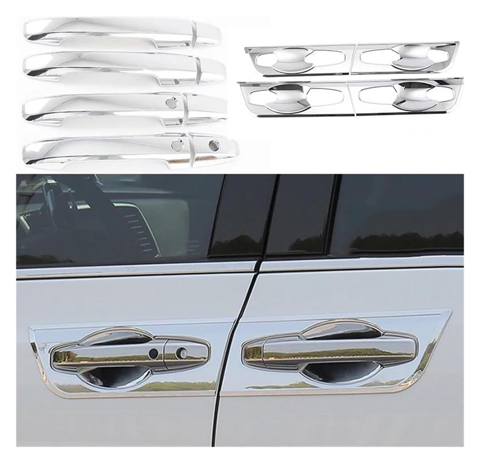 Auto Außentürgriff Kappen Für Odyssey 2016-2021 Chrom Auto Seite Türgriff Abdeckungen Trim Aufkleber Auto Außen Styling Zubehör(Package B) von QGMKMVZZBK