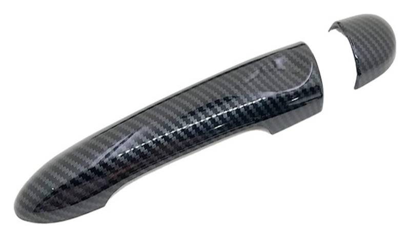 Auto Außentürgriff Kappen Für R&ENAULT Für Zoe ZE 2013-2019 Carbon Faser Außentür Griff Abdeckung Catch Trim Auto Kappe Zubehör(0 Keyhole) von QGMKMVZZBK
