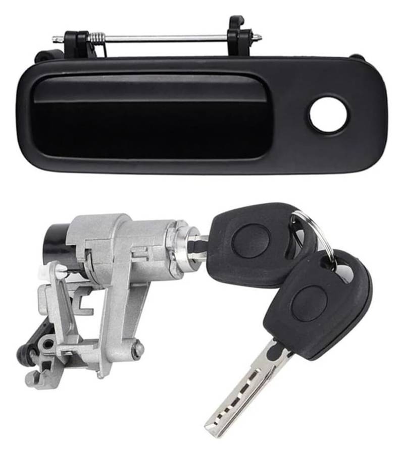 Auto Außentürgriff Kappen Für SITZ Für Alhambra Für Arosa 1996-2010 1J6827297G 1J6827565B Heckklappe Hinten Äußere Tür Griff Mit Schloss 2 Schlüssel Ersatz(A SET) von QGMKMVZZBK