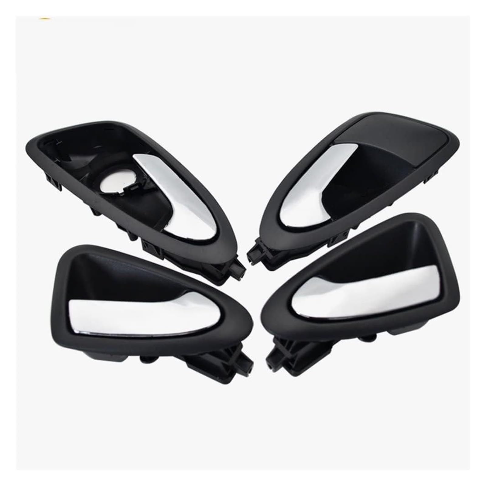 Auto Außentürgriff Kappen Für Sitz Für Ibiza 6J1837113A 6J1837114A 2009-2017 Auto Zubehör Vorne Links Rechts Auto Innen Innen Innen Tür Griff(Matte Silver Set) von QGMKMVZZBK