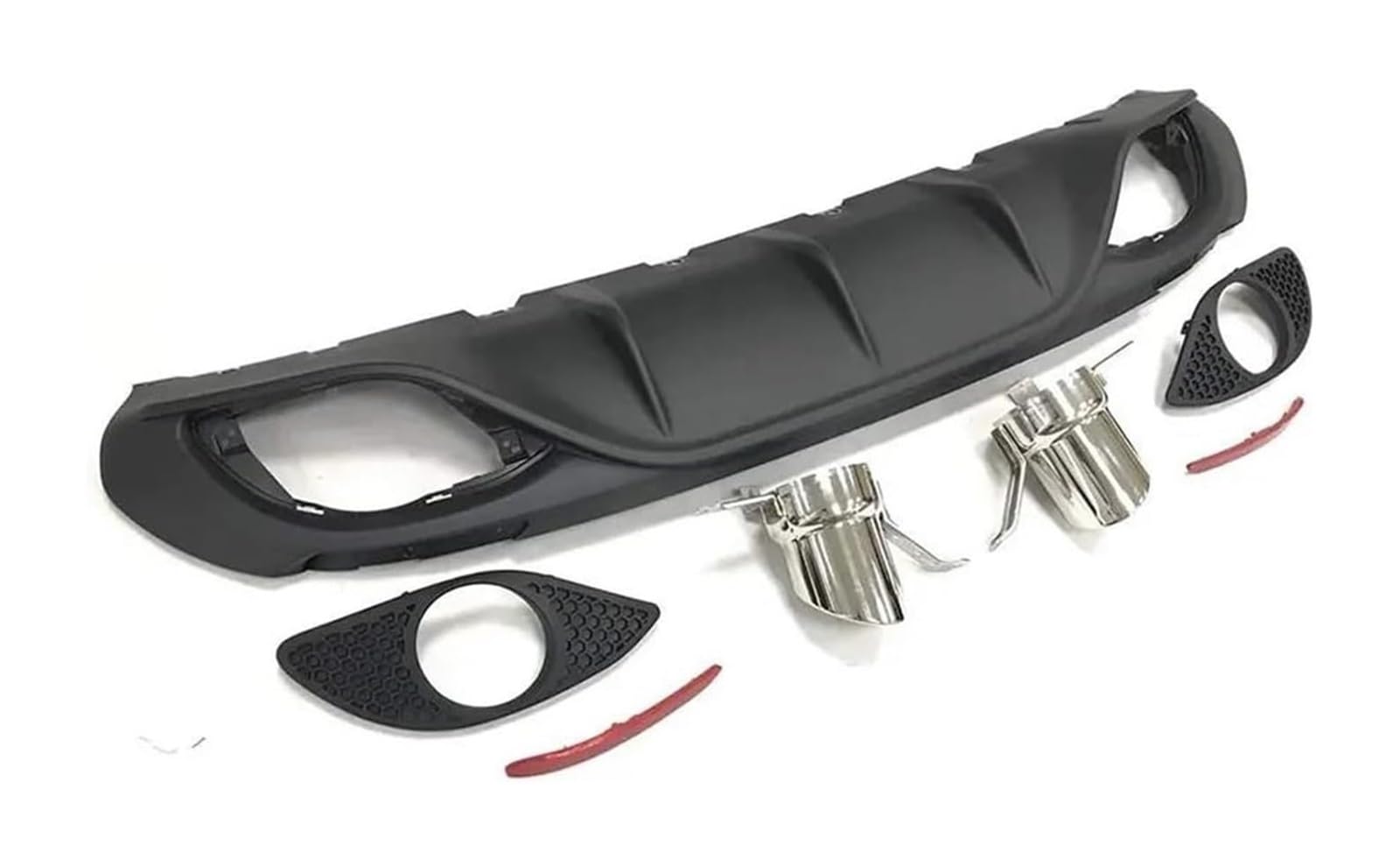Heckscheibe Dachspoiler Für A&lfa Für Romeo Für Giulia Standard 2016-2019 Sport Stoßstange Heckflosse Schwanz Hinten Flügel Auto Hinten Lip Diffusor Spoiler Auspuff Spitze(Matte Stripe) von QGMKMVZZBK