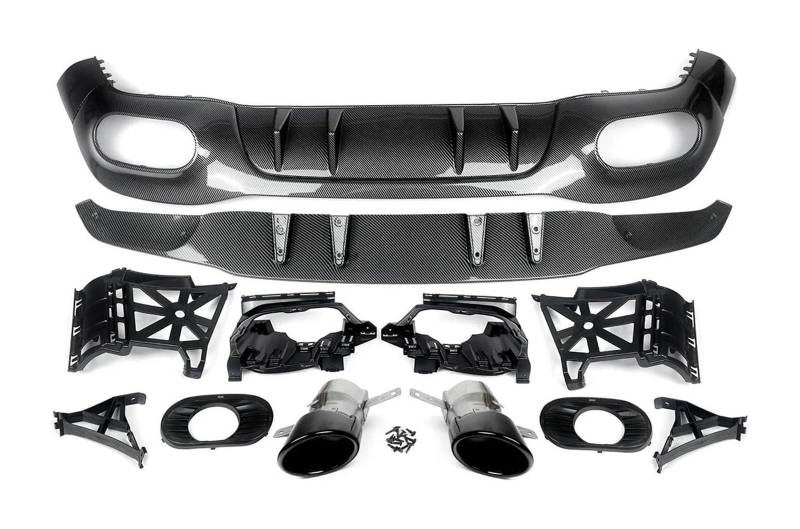 Heckscheibe Dachspoiler Für M&ercedes Für B&enz Für W177 Für A35 Für AMG Stil 2018+ Zurück Stoßstange Spoiler Splitter Mit Auspuffrohr Tipps Hinten Diffusor Lippe von QGMKMVZZBK