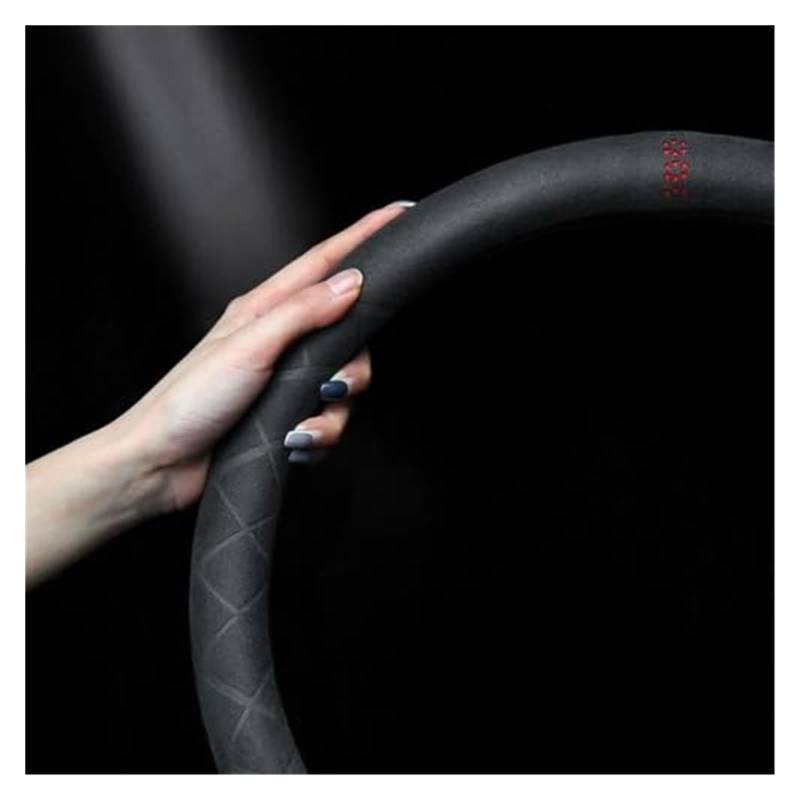 Auto Lenkradbezug Für A6 Für Limousine 2011 2012-2023 Für A6 2019-2024 Auto Lenkrad Abdeckung Lenkrad Abdeckung Anti Slip Lenkrad Schutz(B,D38cm) von QGQFDEYUNB