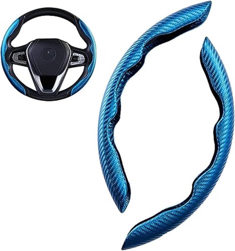 Auto Lenkradbezug Für Clio 3 2005–2013, für Clio 3 für RS 2005–2013, Lenkradabdeckung, Lenkradabdeckung, Carbon-Lenkradabdeckung, A-Schwarz(C-Blue) von QGQFDEYUNB