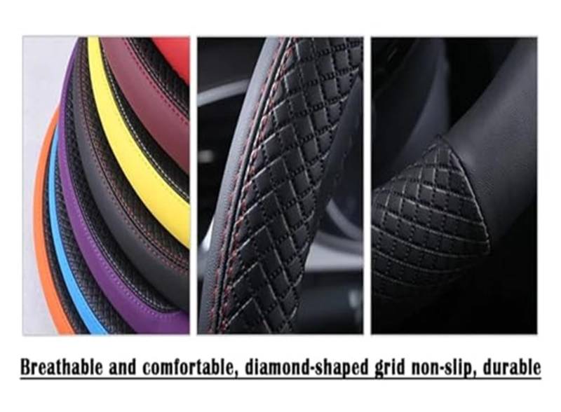 Auto Lenkradbezug Für VW Für T4 Für T5 Für T6 Auto Innen Zubehör Lenkung Abdeckung Rad Lenkrad Abdeckung Lenkrad Abdeckung(Wine red) von QGQFDEYUNB