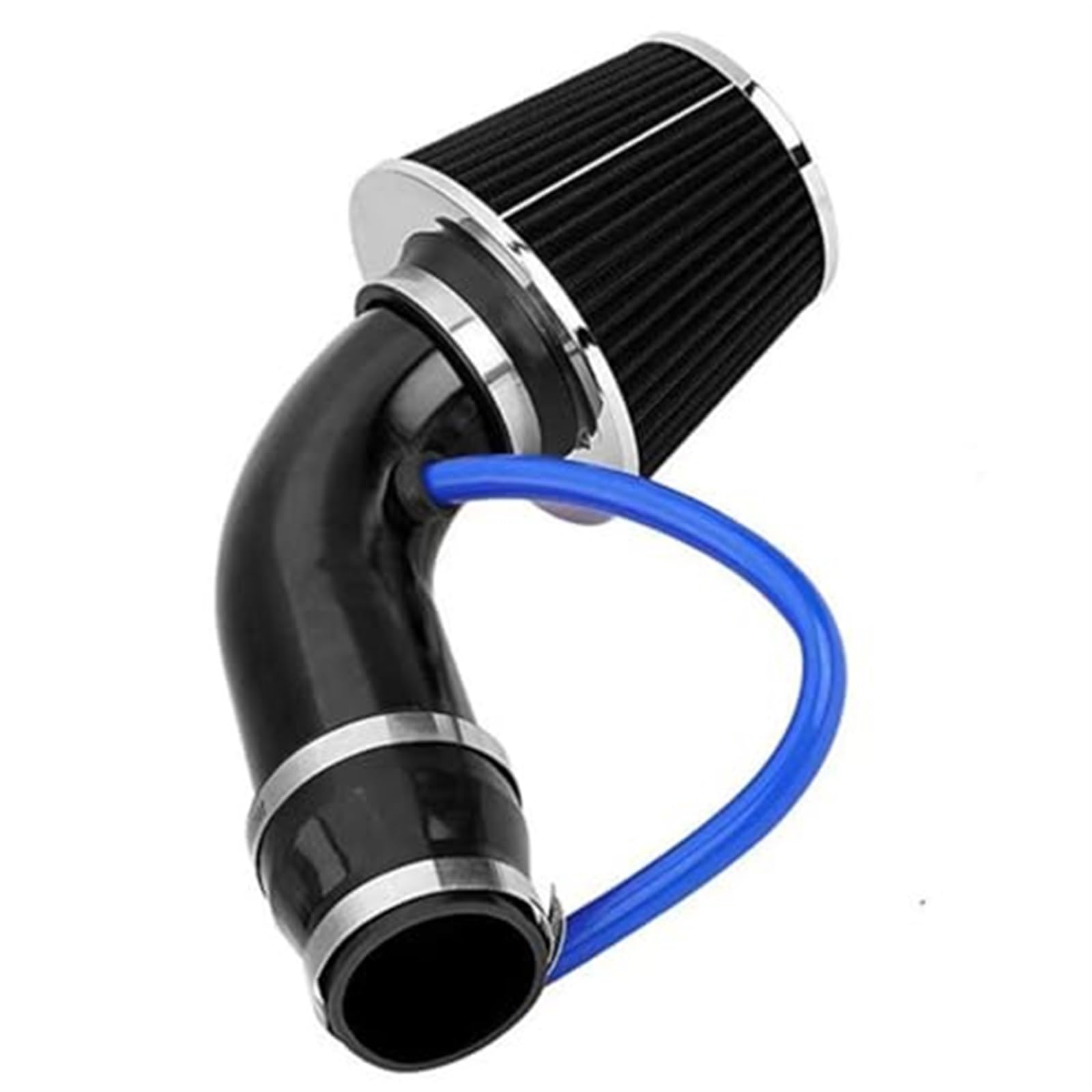 Automobil Ansaugrohr Auto-Ansaugrohr, Kaltluftansaugsystem, Aluminiumrohr-Schlauchsystem, Induktionsfilter, Power-Flow-Kit, für Jaguar für(‎A-Black) von QGQFDEYUNB
