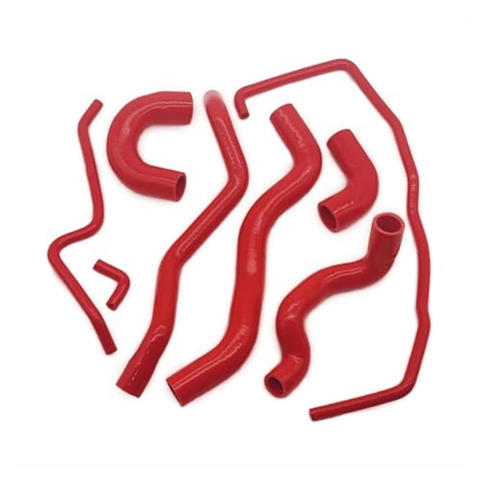 Automobil Ansaugrohr Für FIAT Für Abarth 500 595 695 Silikon-Ansaugschlauch Ersatz-Leistungsteile Wasserkühler-Kühlschlauch-Set Luft(Red) von QGQFDEYUNB