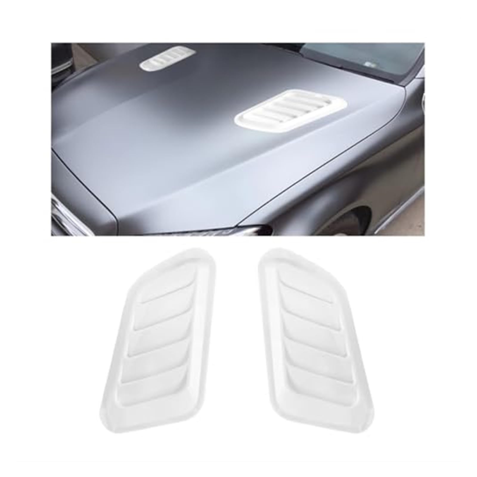 Automobil Ansaugrohr Für Jeep Für Renegade ABS Auto Luftstrom Ansaughaube Entlüftungsabdeckung Trim A/WEIß 2 Stück Auto Motorhaubenentlüftungsabdeckung(‎A/White) von QGQFDEYUNB
