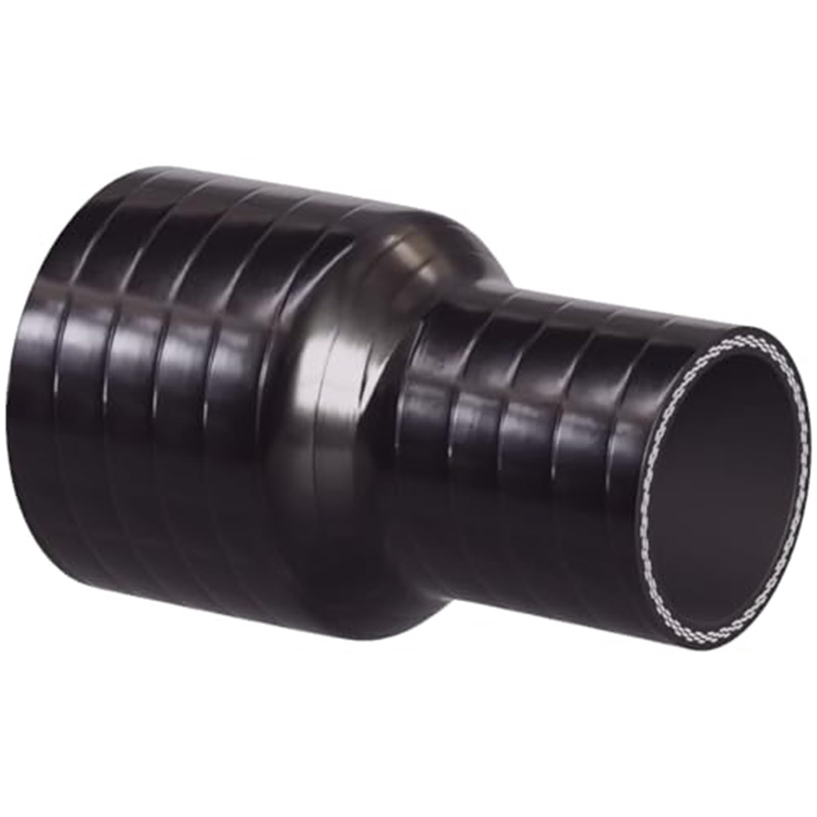 Automobil Ansaugrohr Für Luft oder Wasser 38 mm > 25 mm gerader, verstärkter Silikon-Reduzier-Einlassanschlussschlauch(‎Black) von QGQFDEYUNB