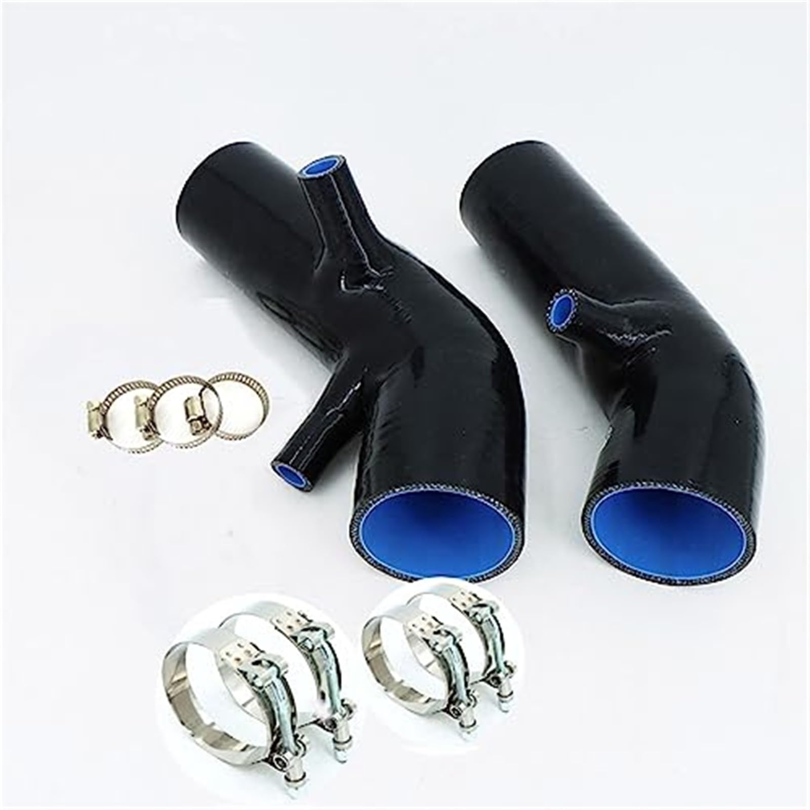 Automobil Ansaugrohr Für Nissan für 370z 2009 2010 2011 2012 2013 2014 Silikon-Lufteinlassschlauch-Kit, kompatibel mit Lufteinlasskanal, Lufteinlass(K8-284 Black T clamp) von QGQFDEYUNB