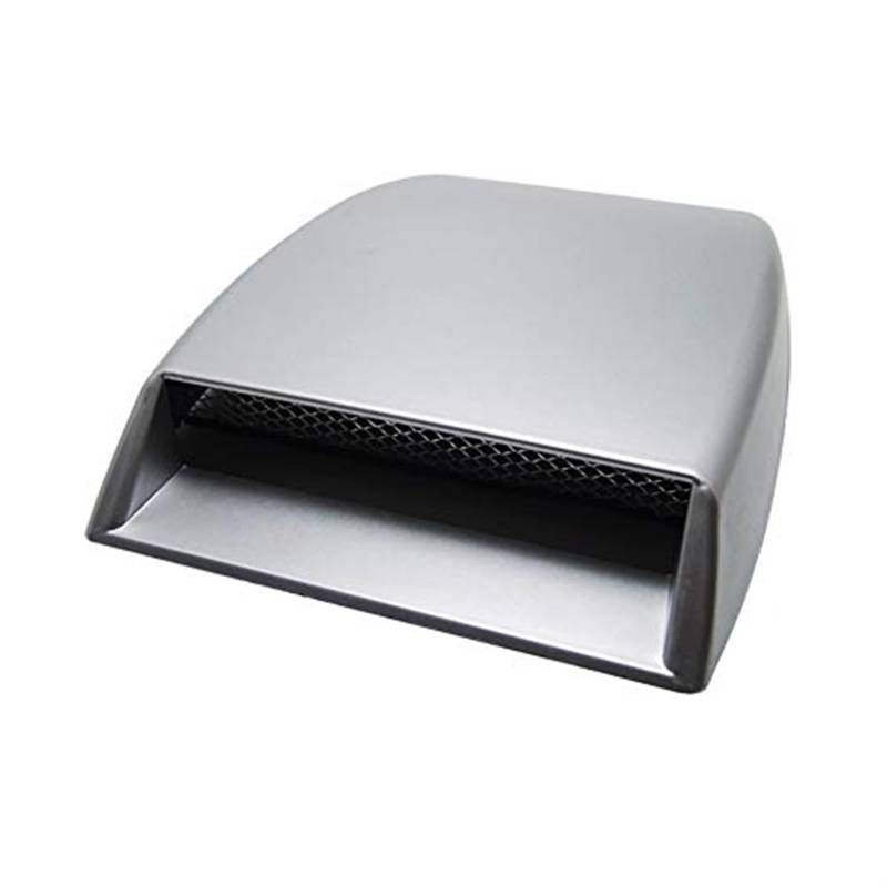 Automobil Ansaugrohr Universal Car Hood Scoop Sport Racing Air Flow Intake Turbo Bonnet Hood Vent Grille Cover White(Silver) von QGQFDEYUNB