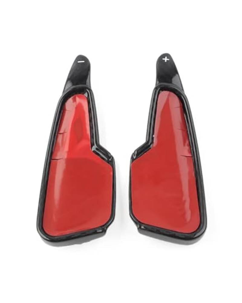 Für Corvette Für C8 2020 2021 2022, 1 Paar Carbon Fiber Auto Lenkrad Schaltwippenverlängerung Schaltwippenverlängerung Schaltknauf Hebel Auto(Forged Pattern) von QGQFDEYUNB