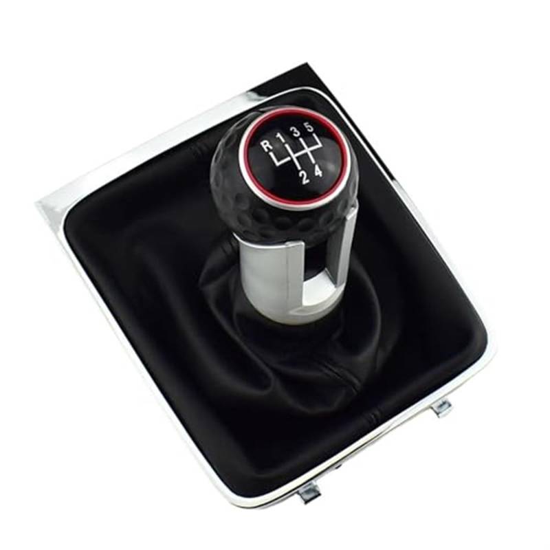 Für VW Für Passat B6 2005 2006 2007 2008 2009 2010 2011 5 6 Geschwindigkeit Auto Schaltknauf mit Gamasche Boot Abdeckung Rahmen Schaltknauf Hebel Auto(‎5 Speed-b) von QGQFDEYUNB