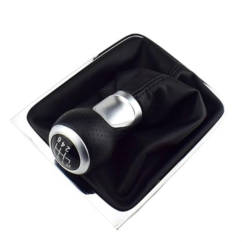 Für VW Für Passat B6 2005 2006 2007 2008 2009 2010 2011 5 6 Geschwindigkeit Auto Schaltknauf mit Gamasche Boot Abdeckung Rahmen Schaltknauf Hebel Auto(‎6 Speed-b) von QGQFDEYUNB