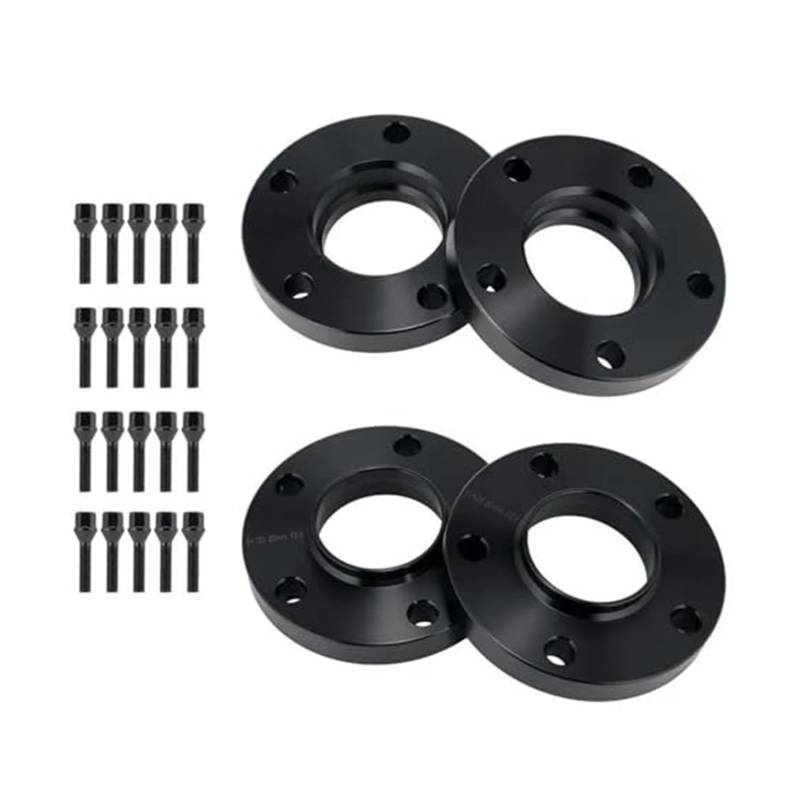 Spurverbreiterung Für Für 3er Serie Für E Serie 4 STÜCKE Spurverbreiterungen Schwarzer Lochkreis 5x120mm Distanzstückdicke 15 Mm 20 ​​Mm Naben-Spurverbreiterungen von QGQFDEYUNB