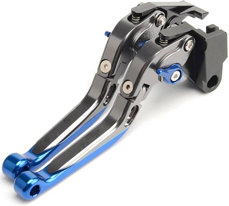 for Triumph 675 Street Triple R/RX 2009-2016 13 Motorradbremskupplungshebel Ausziehbar Klappbar Verstellbar Motorrad Griff Bremshebel(Blue) von QGQFDEYUNB